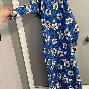 Hawaiian Maxi Wrap Dress